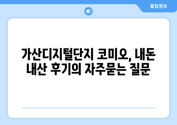 가산디지털단지 코미오, 내돈 내산 후기