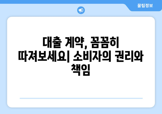 대출의 법적 쟁점: 소비자 보호