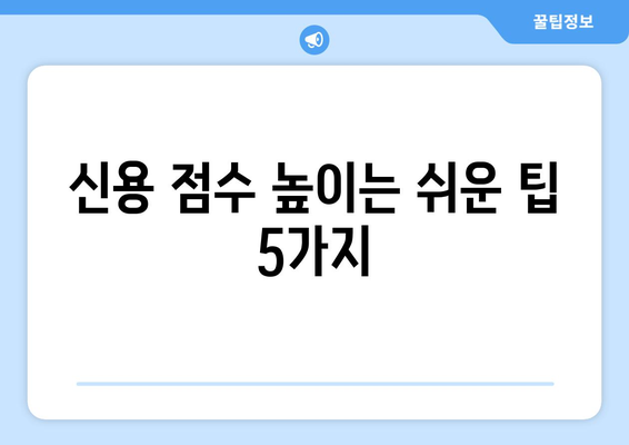 대출과 신용 점수: 어떻게 관리할까?