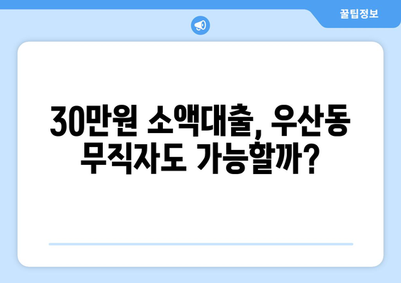 광주광역시 광산구 우산동 무직자 소액 30만원 대출