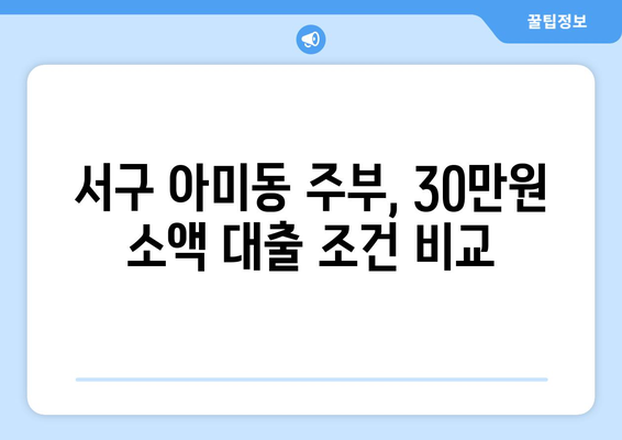 부산광역시 서구 아미동 주부 소액 30만원 대출