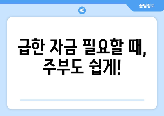 충청북도 서원구 사직동 주부 소액 30만원 대출