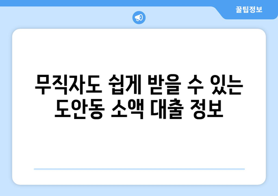 대전광역시 서구 도안동 무직자 소액 30만원 대출