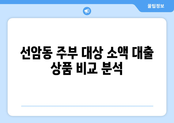 울산광역시 남구 선암동 주부 소액 30만원 대출