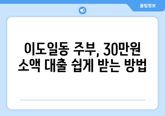 제주특별자치도 제주시 이도일동 주부 소액 30만원 대출