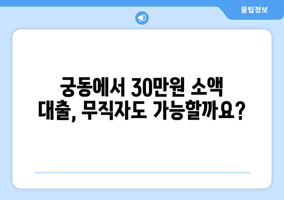 대전광역시 유성구 궁동 무직자 소액 30만원 대출