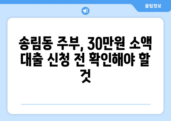 인천광역시 동구 송림동 주부 소액 30만원 대출