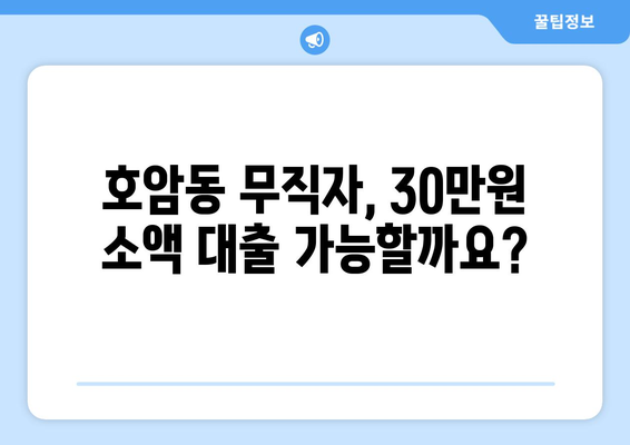 충청북도 충주시 호암동 무직자 소액 30만원 대출