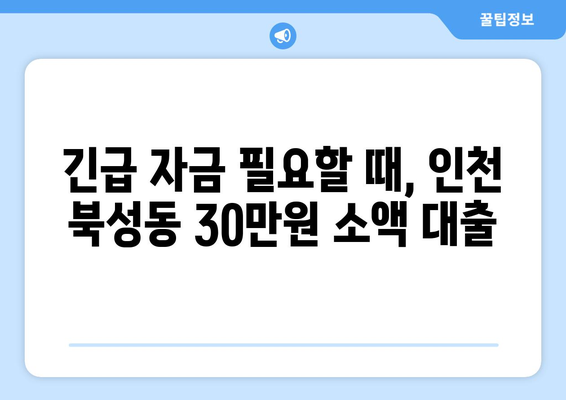 인천광역시 중구 북성동 무직자 소액 30만원 대출