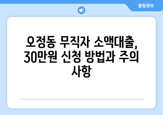 대전광역시 대덕구 오정동 무직자 소액 30만원 대출