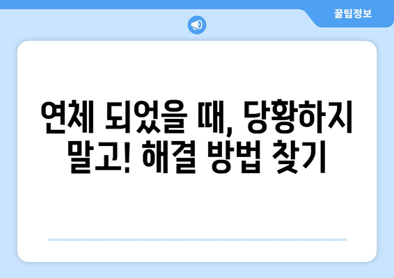 대출 연체 시 법적 문제 예방과 해결법