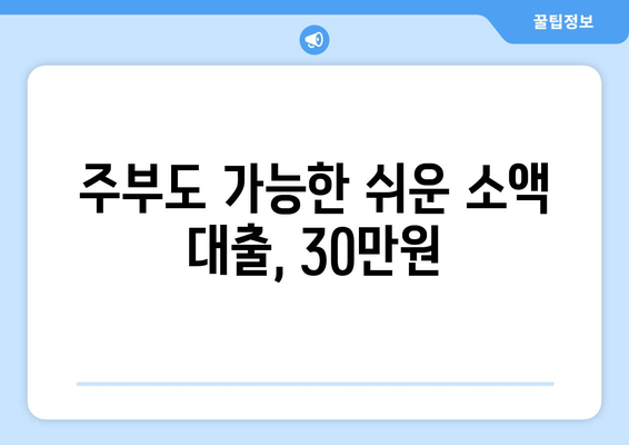 인천광역시 중구 북성동 주부 소액 30만원 대출