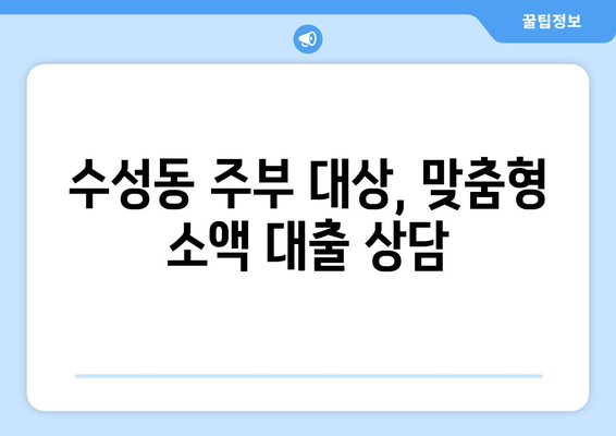 부산광역시 수성구 수성동 주부 소액 30만원 대출