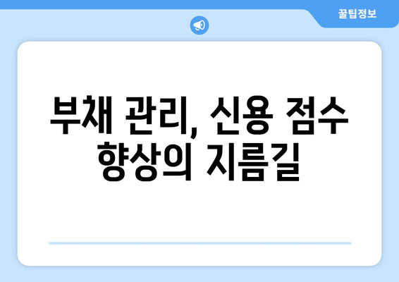 신용 점수를 관리하기 위한 유용한 방법