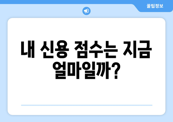 대출 신청 전 신용 점수 확인과 관리법