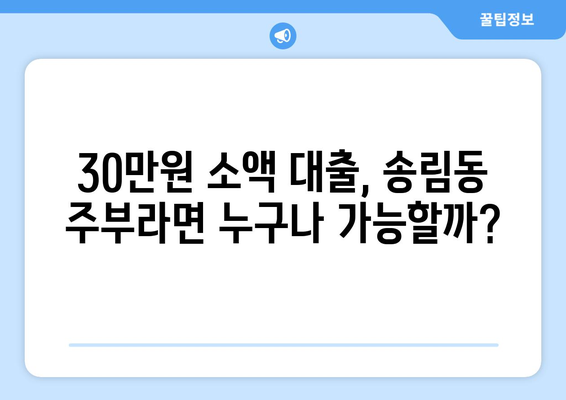 인천광역시 동구 송림동 주부 소액 30만원 대출