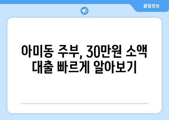 부산광역시 서구 아미동 주부 소액 30만원 대출