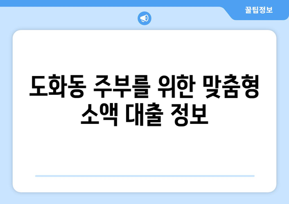 인천광역시 남구 도화동 주부 소액 30만원 대출