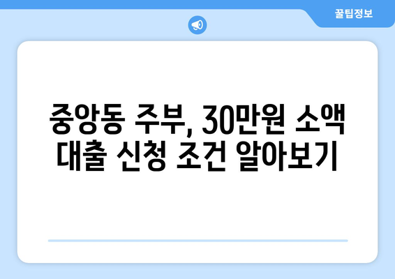 부산광역시 중구 중앙동 주부 소액 30만원 대출