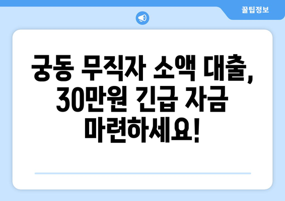 대전광역시 유성구 궁동 무직자 소액 30만원 대출