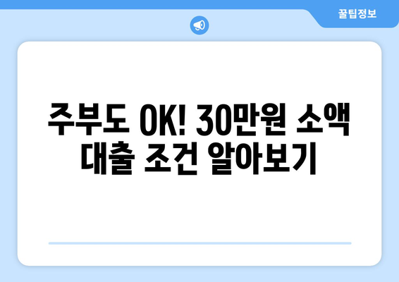 인천광역시 남동구 논현동 주부 소액 30만원 대출