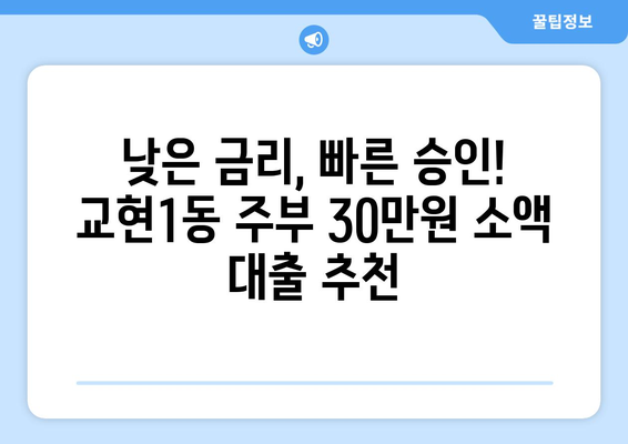 충청북도 충주시 교현1동 주부 소액 30만원 대출