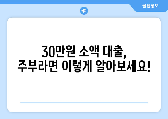 서울특별시 강서구 화곡동 주부 소액 30만원 대출