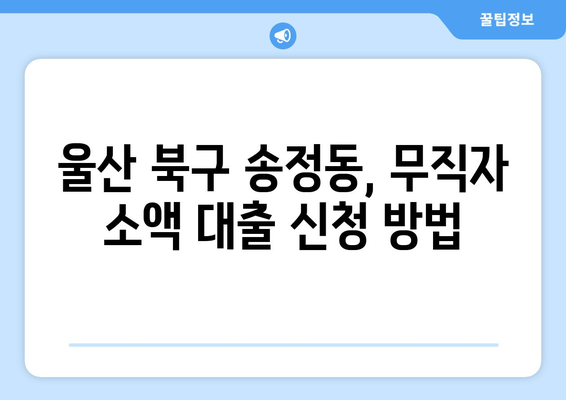 울산광역시 북구 송정동 무직자 소액 30만원 대출