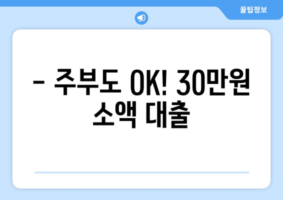 충청북도 충주시 봉방동 주부 소액 30만원 대출