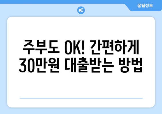 강원도 춘천시 효자3동 주부 소액 30만원 대출