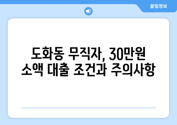 인천광역시 남구 도화동 무직자 소액 30만원 대출