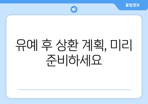 대출 상환 유예 신청 시 고려해야 할 사항