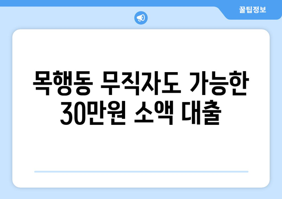 충청북도 충주시 목행동 무직자 소액 30만원 대출