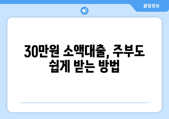 부산광역시 부산진구 부전동 주부 소액 30만원 대출