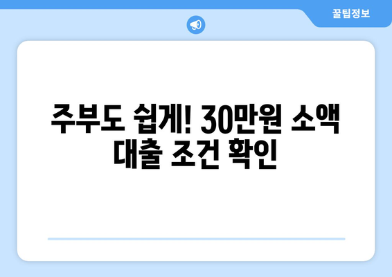 전라남도 목포시 대양동 주부 소액 30만원 대출