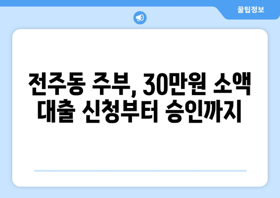 전주시 완산구 전주동 주부 소액 30만원 대출