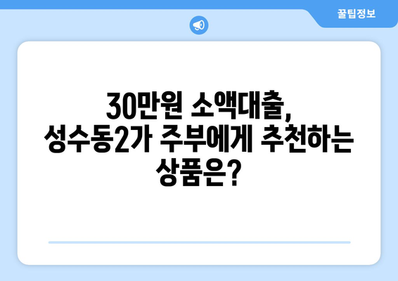 서울특별시 성동구 성수동2가 주부 소액 30만원 대출