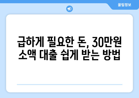 대전광역시 대덕구 송촌동 주부 소액 30만원 대출