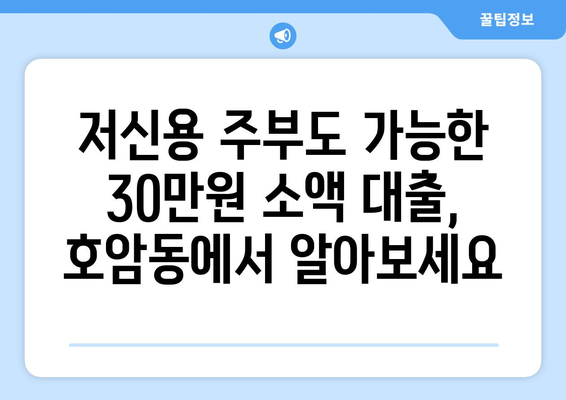 충청북도 충주시 호암동 주부 소액 30만원 대출