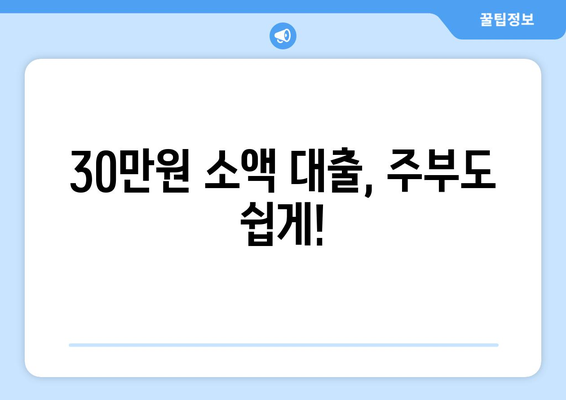 인천광역시 북구 검단동 주부 소액 30만원 대출