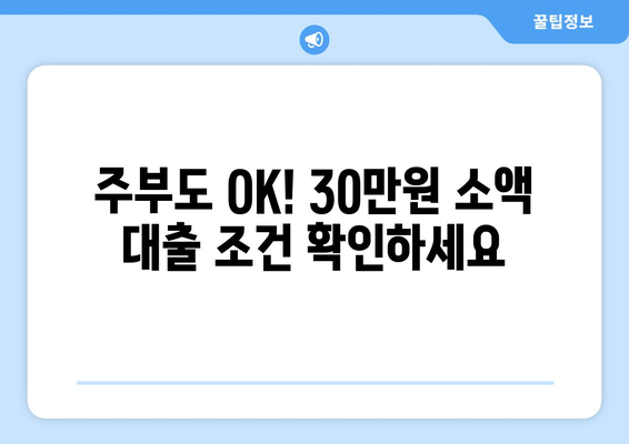 강원도 춘천시 석사동 주부 소액 30만원 대출