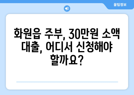 부산광역시 달성군 화원읍 주부 소액 30만원 대출