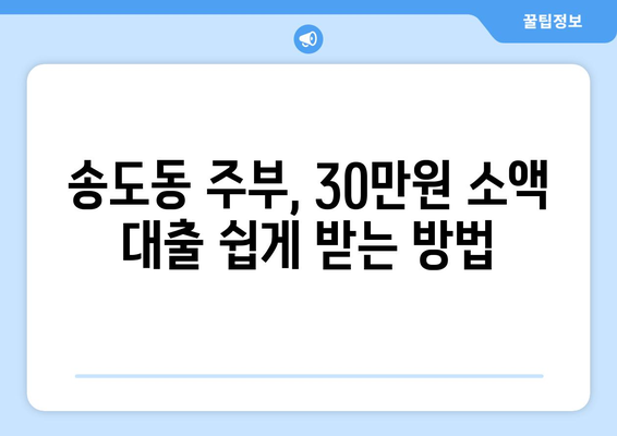 인천광역시 연수구 송도동 주부 소액 30만원 대출