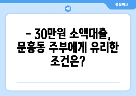 광주광역시 북구 문흥동 주부 소액 30만원 대출