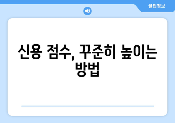 신용 점수 유지를 위한 재정 관리 팁