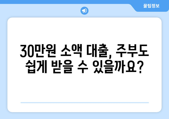 서울특별시 금천구 독산동 주부 소액 30만원 대출