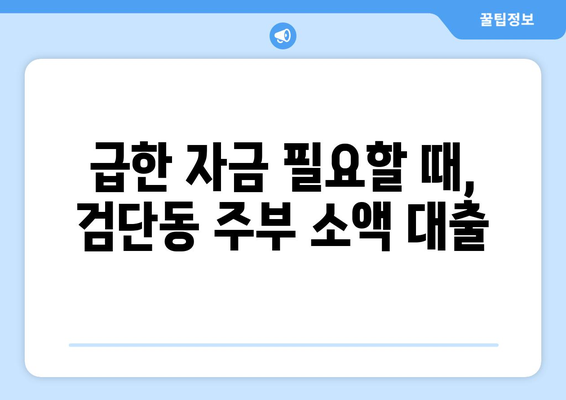 인천광역시 서구 검단동 주부 소액 30만원 대출