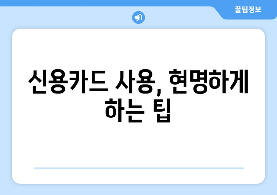 신용 점수를 관리하기 위한 유용한 방법