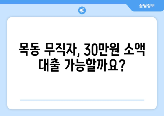 서울특별시 양천구 목동 무직자 소액 30만원 대출