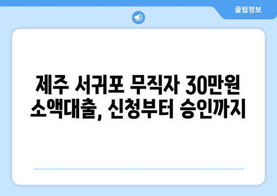 제주특별자치도 제주시 서귀포 무직자 소액 30만원 대출